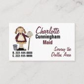 Land Girl House Cleaning Visitekaartje (Voorkant)
