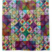 Land Glas in lood Douchegordijn (Voorkant)