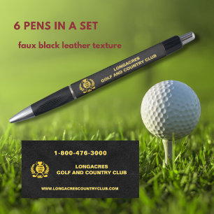 Land & Golfclub Logo Telefoon Lederen Textuur Pen