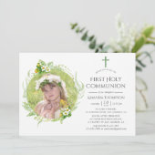 Land Greenery First Heilige Communie Kaart (Staand voorkant)