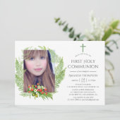 Land Greenery First Heilige Communie Kaart (Staand voorkant)