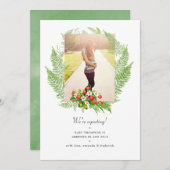 Land Greenery Foto Zwangerschap Aankondiging (Voorkant / Achterkant)