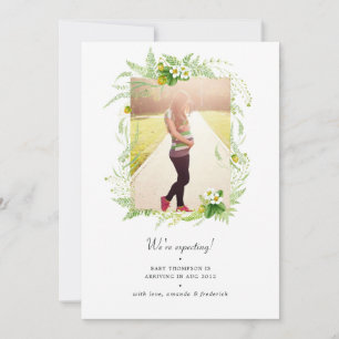 Land Greenery Foto Zwangerschap Aankondiging