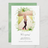 Land Greenery Foto Zwangerschap Aankondiging (Voorkant / Achterkant)