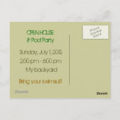 Land Guitar Open House Briefkaart (Achterkant)