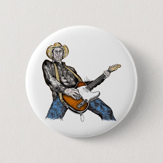 Land Guitar Ronde Button 5,7 Cm (Voorkant)