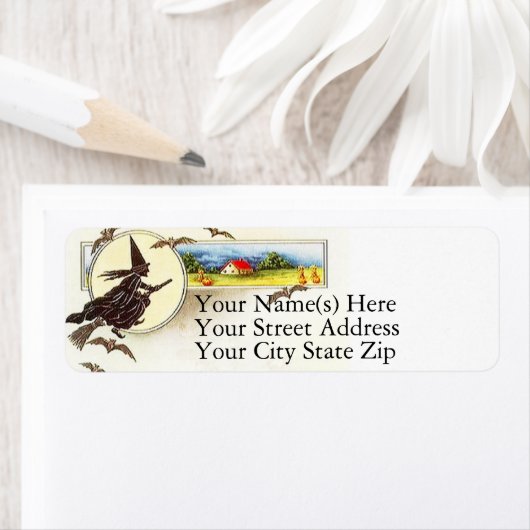 Land Halloween en Witch  Halloween Etiket (Insitu)