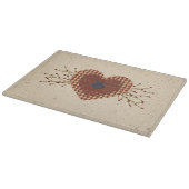 land hart glas snijplank (Hoek)