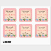 land harten-zelfgemaakt vierkante sticker (Vel)