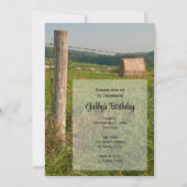 Land Hay Bales Ranch Birthday Party Kaart (Voorkant)