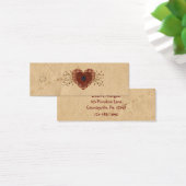 Land Heart Skinny Hang Label Mini Visitekaartjes (Bureau)