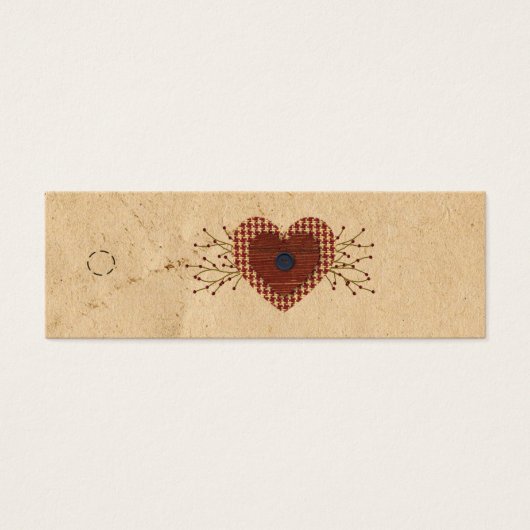 Land Heart Skinny Hang Label Mini Visitekaartjes (Voorkant)