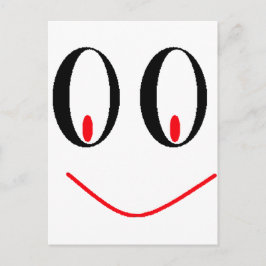 Land heeft groene ogen met een gekke glimlach briefkaart