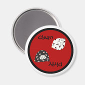 Land Hen Clean Dirty Dishwasmachine Magnet (Voorkant / Achterkant)