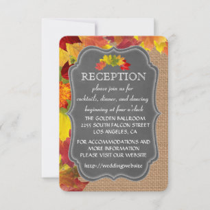 Land Herfst Burlap bruiloft receptie behuizing Kaart