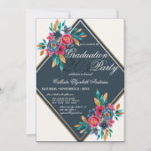 Land Herfst Gouden Waterverf Bloemen Afstuderen Kaart (Voorkant)