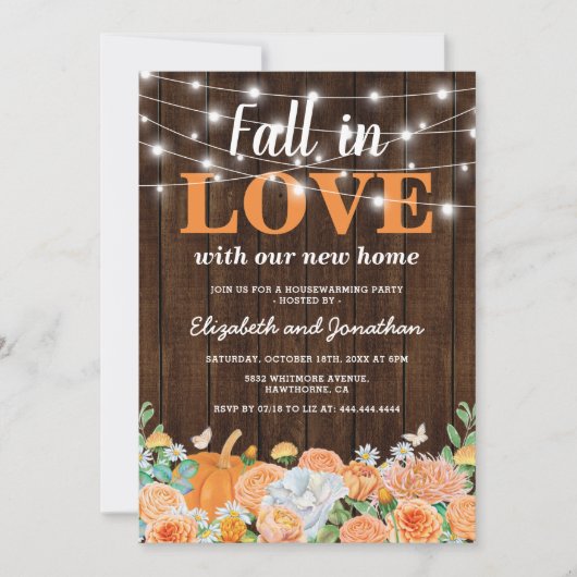 Land Herfst Housewarming Party Kaart (Voorkant)