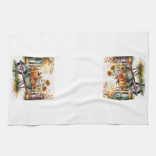 Land Herfst Oogst,  Herfst Oogst, Theedoek (Horizontaal)