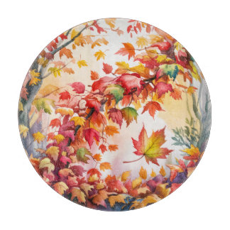 LAND HERFST SCENE MET VLIEGENDE BLADEREN SNIJPLANK