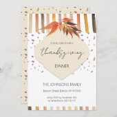 Land Herfst Thanksgiving Waterverf Bladeren Kaart (Voorkant / Achterkant)