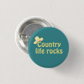 Land Hoed & Calligraphy Knop Ronde Button 3,2 Cm (Voorkant /achterkant)