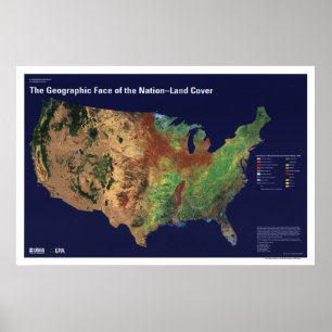 Land Hoesje in USA Map 1992 Poster