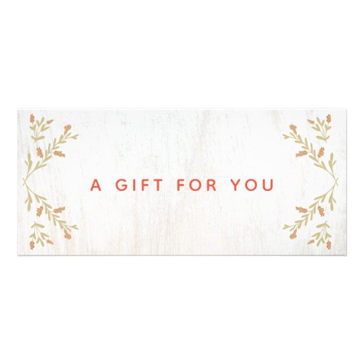 Land Holiday Wood Cadeaubon Reclamekaart (Voorkant)