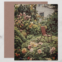  Land Home Tuin Bloemen Scrapbook Papier