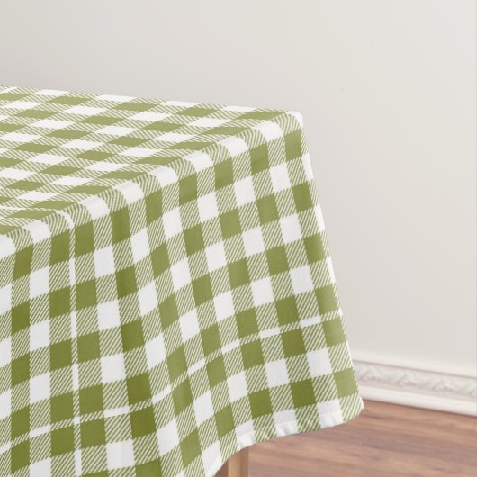 Land House Green Checkered Gingham Rustic Tafelkleed (Voorbeeld)
