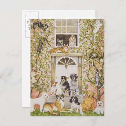 Land House Party Uitnodiging Briefkaart (Voorkant / Achterkant)