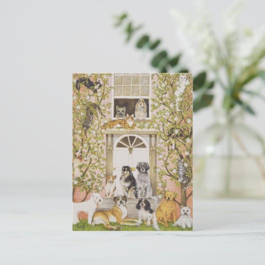 Land House Party Uitnodiging Briefkaart (Staand voorkant)