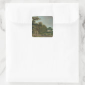 Land House Vierkante Sticker (Tas)