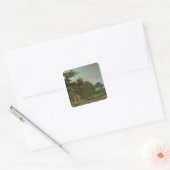 Land House Vierkante Sticker (Envelop)