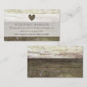Land Hout Hart Bruiloft Website Informatiekaartje (Voorkant / Achterkant)