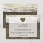Land Hout Hart Trouwdetail Informatiekaartje (Voorkant / Achterkant)