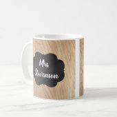  Land Hout Man/Vrouw Leraar Custom Koffiemok (Voorkant links)