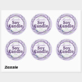 Land Hout Paarse Lavendel Soy Candle Labels (Vel)