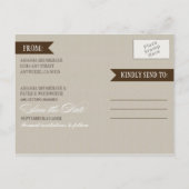 Land Hout Rustieke Zonnebloem Save the Date Cards Aankondigingskaart (Achterkant)