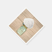Land Houten Rustieke Mason Jar Hydrangea Servet (Hoek)