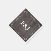 Land Huwelijk Hout Trouwservetten Servetten (Hoek)