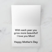 LAND Hydrangea Grote lettertype Moederdag Kaart (Binnen)