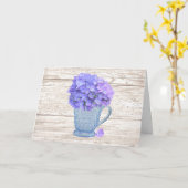 LAND Hydrangea Grote lettertype Moederdag Kaart (Gele Bloem)