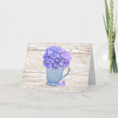 LAND Hydrangea Grote lettertype Moederdag Kaart (Voorkant)