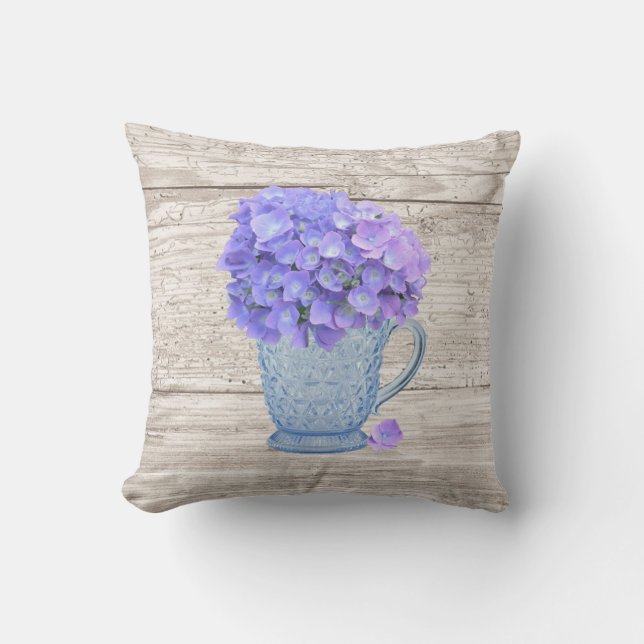 Land Hydrangea Pillow Kussen (Voorkant)