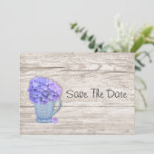 Land Hydrangea sparen de datum Save The Date (Staand voorkant)