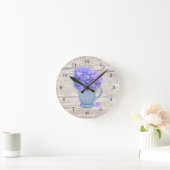 Land Hydrangea Wall Clock Ronde Klok (Huis)
