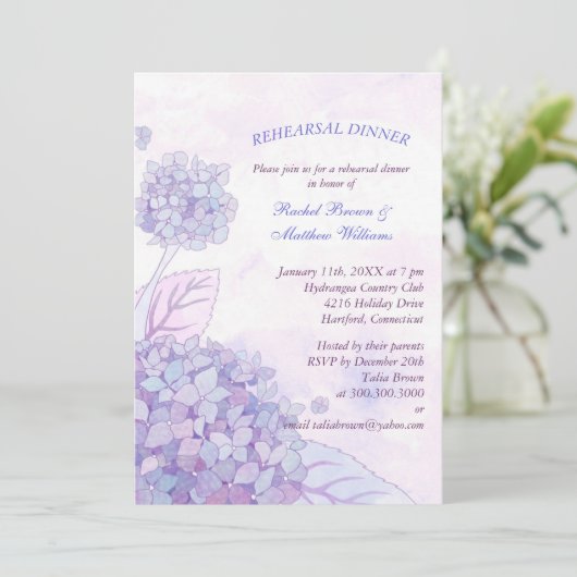 Land Hydrangea Weddenschap Kaart (Staand voorkant)