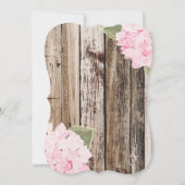 Land Hydrangeas en Rustisch Baby shower Kaart (Achterkant)
