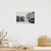 Land in de sneeuw poster (Keuken)