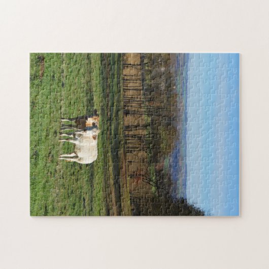 Land in de winter, Frankrijk Legpuzzel (Horizontaal)